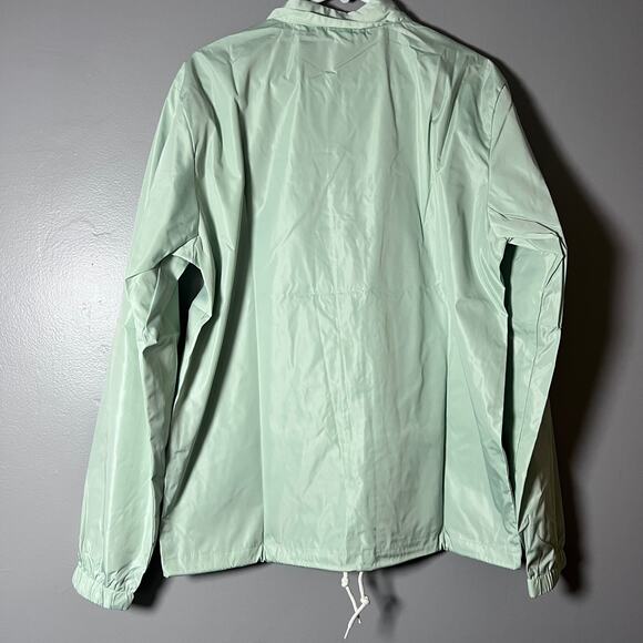 Russell Athletic M Coach Jacket Mint Green Windbreaker Snap Front Lightweight - Picture 3 of 16
